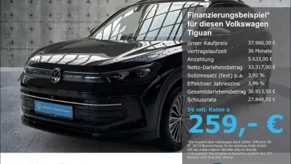 Gebraucht VW Tiguan Goal 150 PS (110 kW) 2025 Schwarz SUV