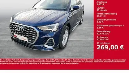 Navarrablau metallic Gebraucht 2025 Audi Q3 Sportback S-Line SUV | 40.766 € (Guter Preis)