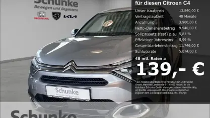 Gebraucht Citroën C4 Shine 131 PS (96 kW) 2022 Grau Limousine
