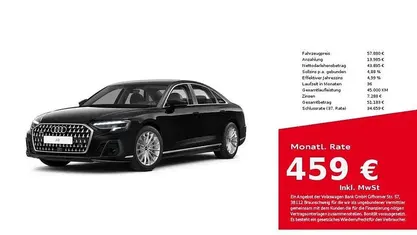 Brillantschwarz Gebraucht 2023 Audi A8 Ambiente Limousine | 57.880 € (Superpreis)