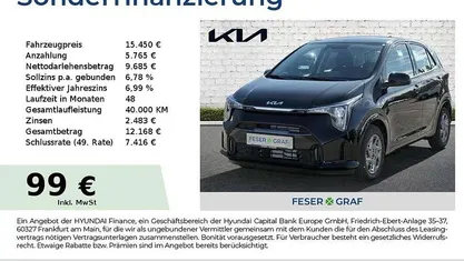 Auroraschwarz Neu 2025 Kia Picanto Vision Kleinwagen | 15.450 € (Guter Preis)