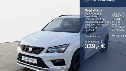 Weiß Gebraucht 2020 Seat Ateca FR SUV | 23.525 € (Fairer Preis)