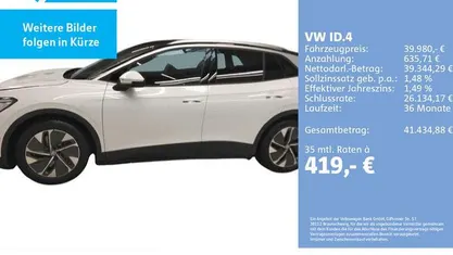 Gebraucht VW ID.4 Pro 210 kW (286 PS) 2025 Gletscherweiß metallic SUV