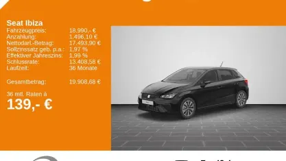 Second-hand Seat Ibiza Style 116 CP (85 kW) 2024 Negru Hatchback