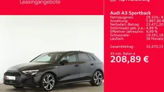 Mythosschwarz metallic Gebraucht 2023 Audi A3 Sportback S-Line Limousine | 29.339 € (Fairer Preis)