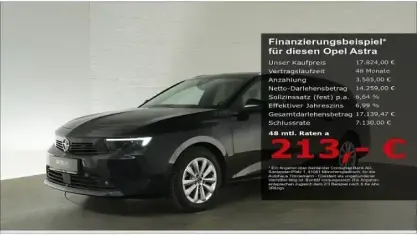 Gebraucht Opel Astra Business Elegance 131 PS (96 kW) 2024 Schwarz Kleinwagen