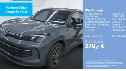 Occasion VW Tiguan Goal 150 ch (110 kW) 2025 Gris SUV