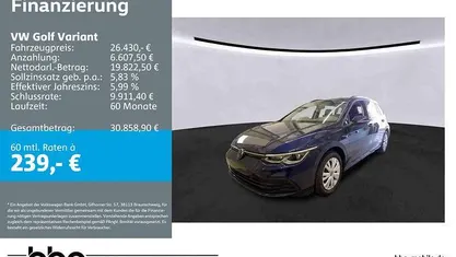 Gebraucht VW Golf VIII Life 131 PS (96 kW) 2024 Blau Kombi