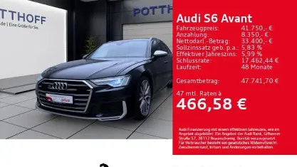 Gebraucht Audi S6 Ambiente 344 PS (253 kW) 2022 Mythosschwarz metallic Kombi