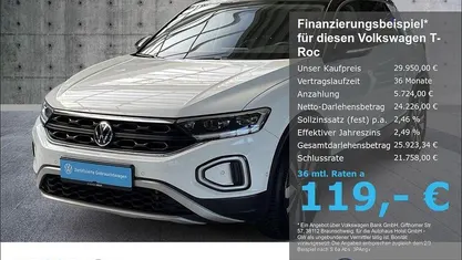 Gebraucht VW T-Roc Goal 150 PS (110 kW) 2025 Weiß SUV