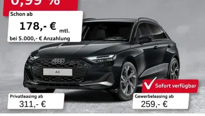 Gebraucht Audi A3 Advanced 204 PS (150 kW) 2025 Grau Limousine