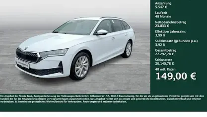 Brugt Skoda Octavia Selection 150 HK (110 kW) 2025 Hvid Stationcar