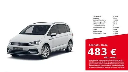 Pure white Gebraucht 2025 VW Touran R-line Van / Kleinbus | 34.380 € (Fairer Preis)