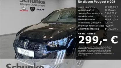 Gebraucht Peugeot e-208 GT 100 kW (136 PS) 2025 Schwarz Kleinwagen