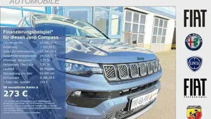Gebraucht Jeep Compass 131 PS (96 kW) 2024 Blau SUV