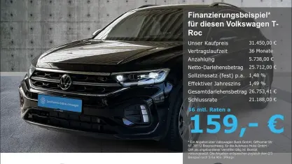 Używany VW T-Roc Cabriolet R-line 150 KM (110 kW) 2025 Czarny SUV