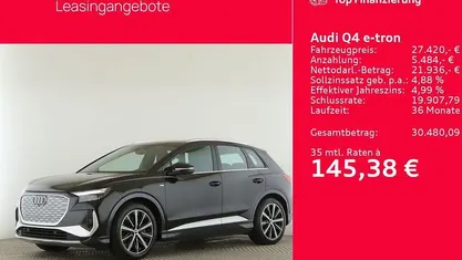 Mythosschwarz metallic Gebraucht 2022 Audi Q4 e-tron Ambiente SUV | 27.420 € (Guter Preis)