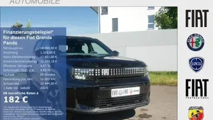 Neu Fiat Grande Panda Icon 101 PS (74 kW) 2026 Cinema schwarz Kleinwagen