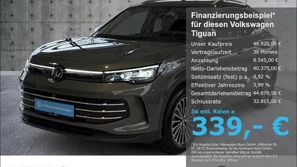Second-hand VW Tiguan IQ Drive 204 CP (150 kW) 2025 Verde SUV