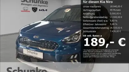 Gebraucht Kia Niro Spirit 141 PS (103 kW) 2021 Blau SUV