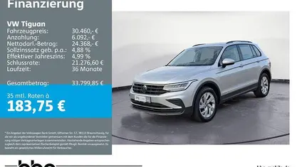 Reflexsilber metallic Gebraucht 2023 VW Tiguan Life SUV | 30.460 € (Superpreis)