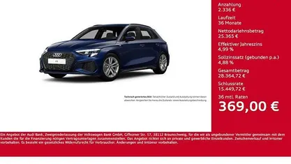 Gebraucht Audi A3 S-Line 150 PS (110 kW) 2022 Blau Limousine