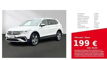 Gebraucht VW Tiguan Allspace Elegance 150 PS (110 kW) 2022 Pure white SUV