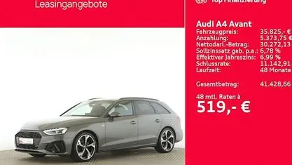 Grau Gebraucht 2023 Audi A4 S-Line Kombi | 34.749 € (Fairer Preis)