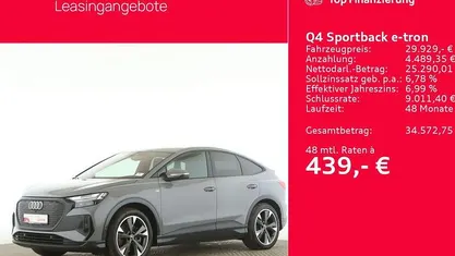 Kieselgrau Gebraucht 2022 Audi Q4 Sportback e-tron Ambiente SUV | 29.925 € (Etwas zu teuer)