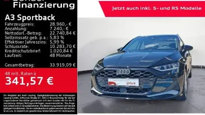 Gebraucht Audi A3 Advanced Plus 116 PS (85 kW) 2025 Mythosschwarz metallic Limousine
