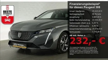 Selenium grau (metallic) Gebraucht 2024 Peugeot 308 SW Allure Kombi | 19.424 € (Guter Preis)