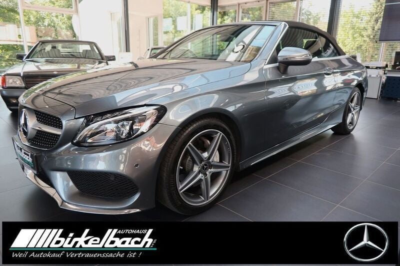 Selenitgrau metalliclack Gebraucht 2017 Mercedes C180 AMG Cabrio | 25.800 € (Fairer Preis) - Bild 1/4