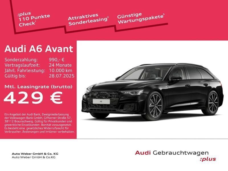 Schwarz Gebraucht 2024 Audi A6 S-Line Kombi | 57.890 € - Bild 1/3