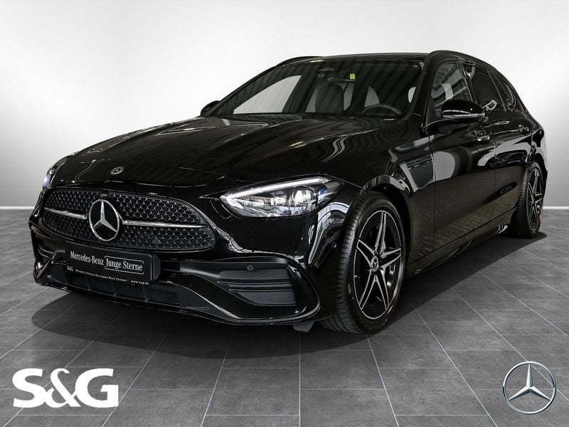 Metalliclack obsidianschwarz Gebraucht 2024 Mercedes C300 AMG Kombi | 47.480 € (Fairer Preis) - Bild 1/4