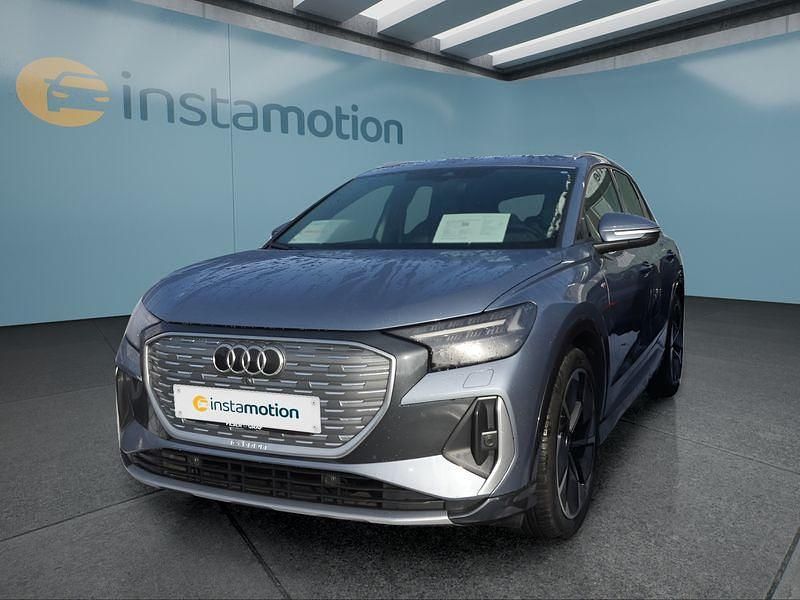 Blau Gebraucht 2022 Audi Q4 e-tron S-Line SUV | 31.599 € (Fairer Preis) - Bild 1/4