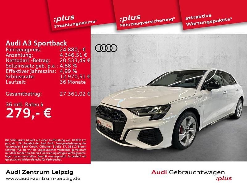 Weiß Gebraucht 2022 Audi A3 S-Line Limousine | 24.880 € (Guter Preis) - Bild 1/3