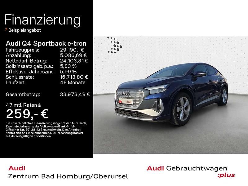 Gebraucht Audi Q4 e-tron S-Line 150 kW (204 PS) 2022 Navarrablau metallic SUV