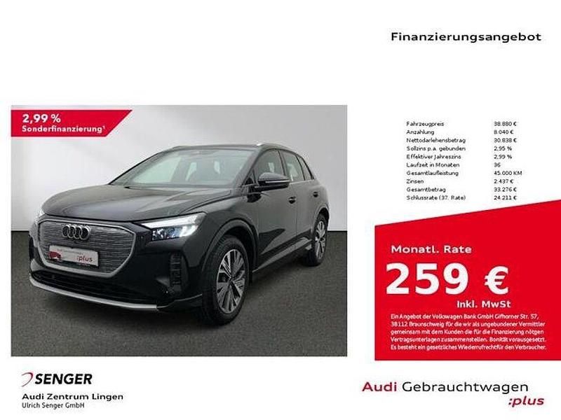 Mythosschwarz metallic Gebraucht 2023 Audi Q4 e-tron Advanced SUV | 38.880 € (Teuer) - Bild 1/3