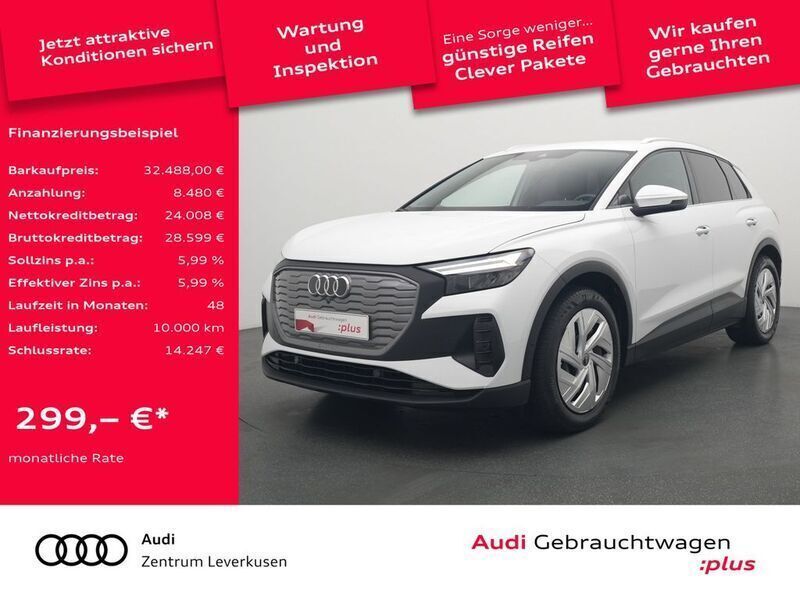 Gletscherweiß metallic Gebraucht 2023 Audi Q4 e-tron Comfort SUV | 32.488 € (Fairer Preis) - Bild 1/4