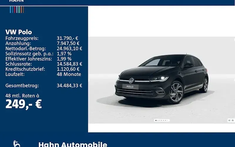 Neu VW Polo Edition 116 PS (85 kW) 2026 Schwarz Kleinwagen
