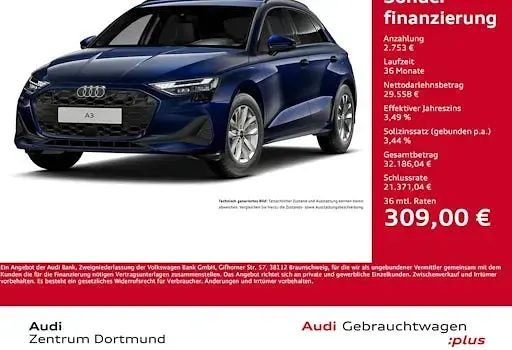 Gebraucht Audi A3 Sport 150 PS (110 kW) 2025 Blau Limousine
