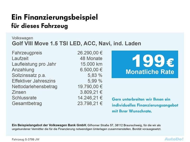 Gebraucht VW Golf VIII Move 150 PS (110 kW) 2024 Mondsteingrau Limousine