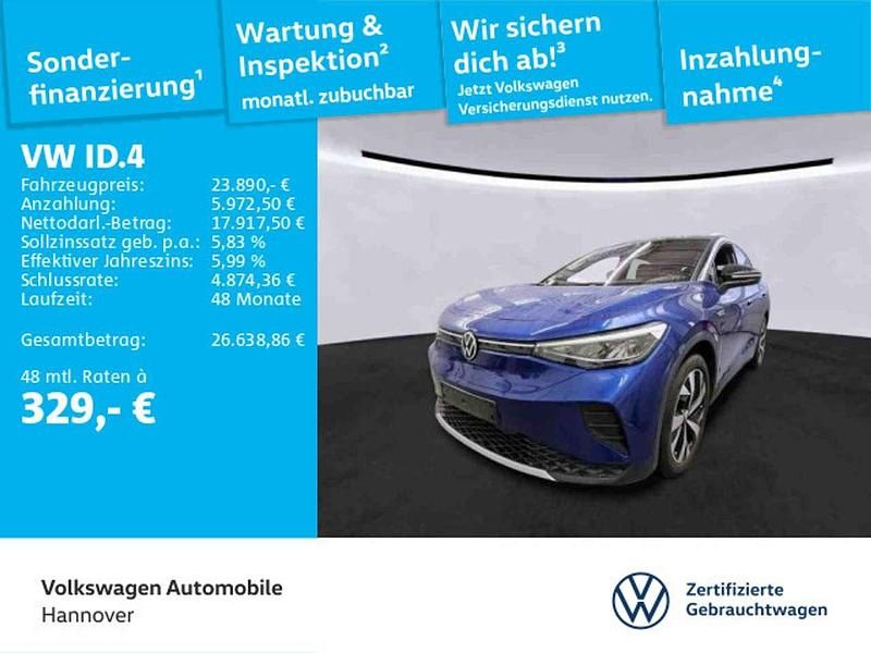 Blau Gebraucht 2020 VW ID.4 Pro Performance SUV | 23.890 € (Fairer Preis) - Bild 1/3