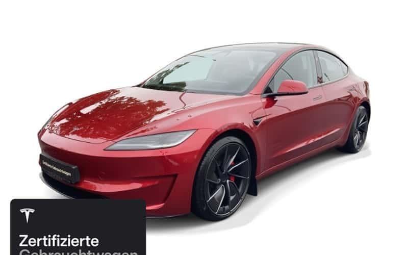 Rot Gebraucht 2024 Tesla Model 3 Performance Limousine | 49.300 € (Fairer Preis) - Bild 1/4
