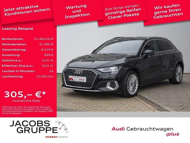 Schwarz Gebraucht 2024 Audi A3 Sportback Advanced Plus Limousine | 31.480 € (Guter Preis) - Bild 1/4
