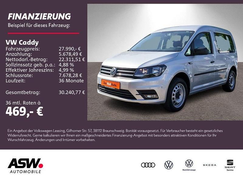 Gebraucht VW Caddy Basis 131 PS (96 kW) 2020 Reflexsilber metallic Van / Kleinbus