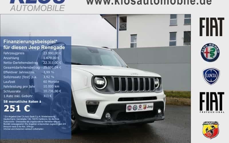 Weiß / dach schwarz Gebraucht 2023 Jeep Renegade SUV | 23.990 € (Fairer Preis) - Bild 1/4