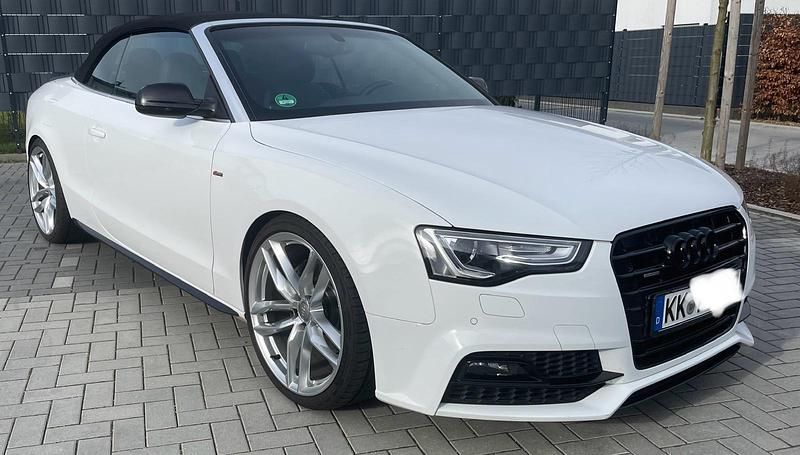 Weiß Gebraucht 2015 Audi A5 Cabriolet S-line plus Cabrio | 24.100 € (Fairer Preis) - Bild 1/4