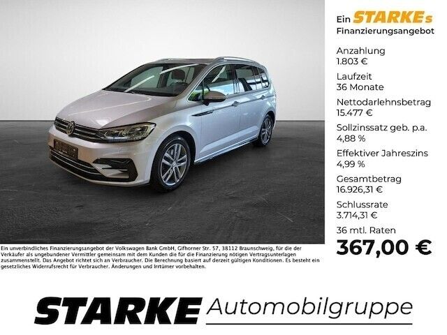 Silber (reflexsilber metallic) Gebraucht 2016 VW Touran Highline Van / Kleinbus | 17.280 € (Fairer Preis) - Bild 1/3