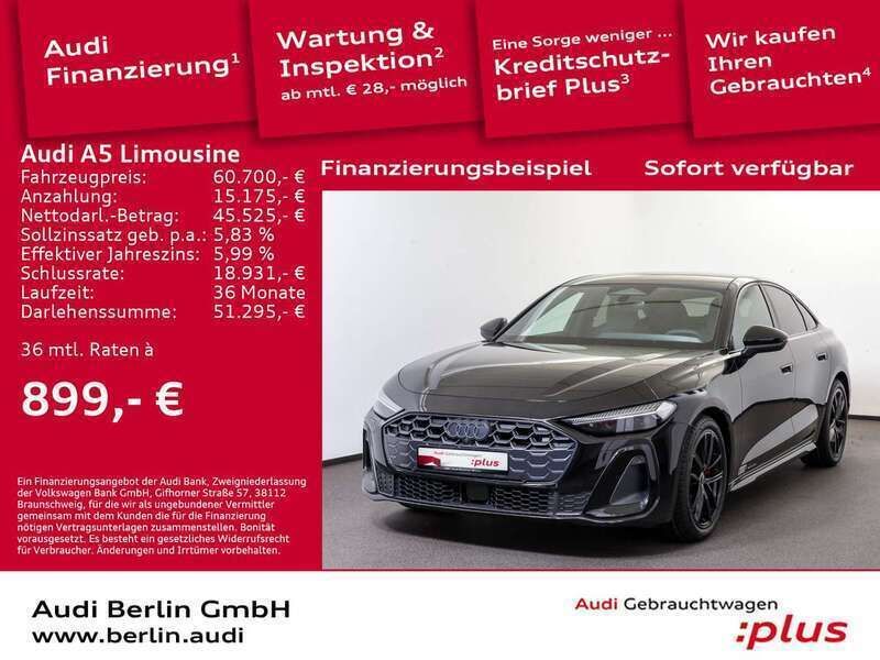 Mythosschwarz metallic Gebraucht 2024 Audi A5 Ambiente Coupé | 62.300 € - Bild 1/3